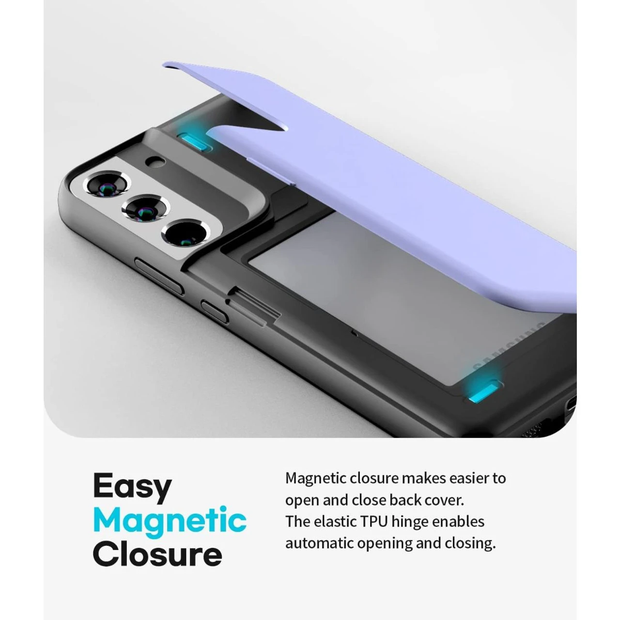 Lilac Mercury Magnetic Door Bumper Card Holder Case For Galaxy S22 4 Lilac Mercury Magnetic Door Bumper Card Holder Case For Galaxy S22 - Image 4