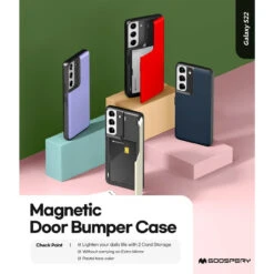 Lilac Mercury Magnetic Door Bumper Card Holder Case For Galaxy S22 14 Lilac Mercury Magnetic Door Bumper Card Holder Case For Galaxy S22 -Cheap NewCase Store galaxy s22 goospery magnetic door case lilac 7 87303.1652821112