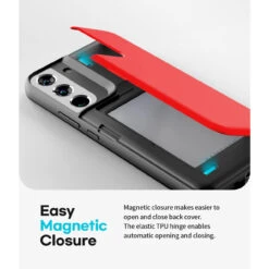 Red Galaxy S22 Goospery Slim Magnetic Door Credit Card Case -Cheap NewCase Store galaxy s22 goospery magnetic door case red 8 46348.1652821113