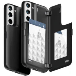 Black Mercury Slim Shock Proof Magnetic Door Case For Galaxy S22 + Plus