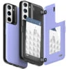 Lilac Goospery Slim Magnetic Door Credit Card Case For Galaxy S22 + Plus