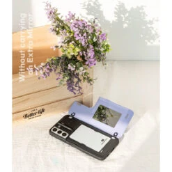 Lilac Goospery Slim Magnetic Door Credit Card Case For Galaxy S22 + Plus -Cheap NewCase Store galaxy s22 plus goospery magnetic door case lilac 7 68608.1652821115