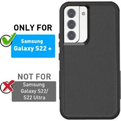 Black Full Body Heavy Duty Defender Case For Galaxy S22+ Plus 9 Black Full Body Heavy Duty Defender Case For Galaxy S22+ Plus -Cheap NewCase Store galaxy s22 plus military grade defender case black 3 12950.1673915651