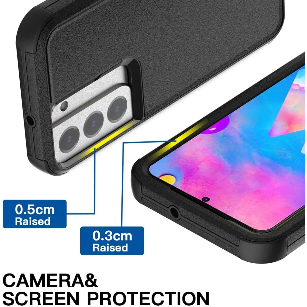 Black Full Body Heavy Duty Defender Case For Galaxy S22+ Plus 7 Black Full Body Heavy Duty Defender Case For Galaxy S22+ Plus - Image 7