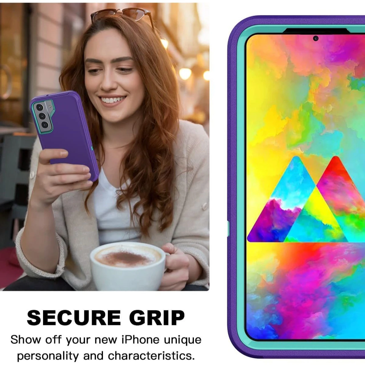 Purple Galaxy S22+ Plus Full Body Heavy Duty Defender Case 3 Purple Galaxy S22+ Plus Full Body Heavy Duty Defender Case - Image 3