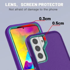Purple Galaxy S22+ Plus Full Body Heavy Duty Defender Case 10 Purple Galaxy S22+ Plus Full Body Heavy Duty Defender Case -Cheap NewCase Store galaxy s22 plus military grade defender case purple 5 83945.1687410196