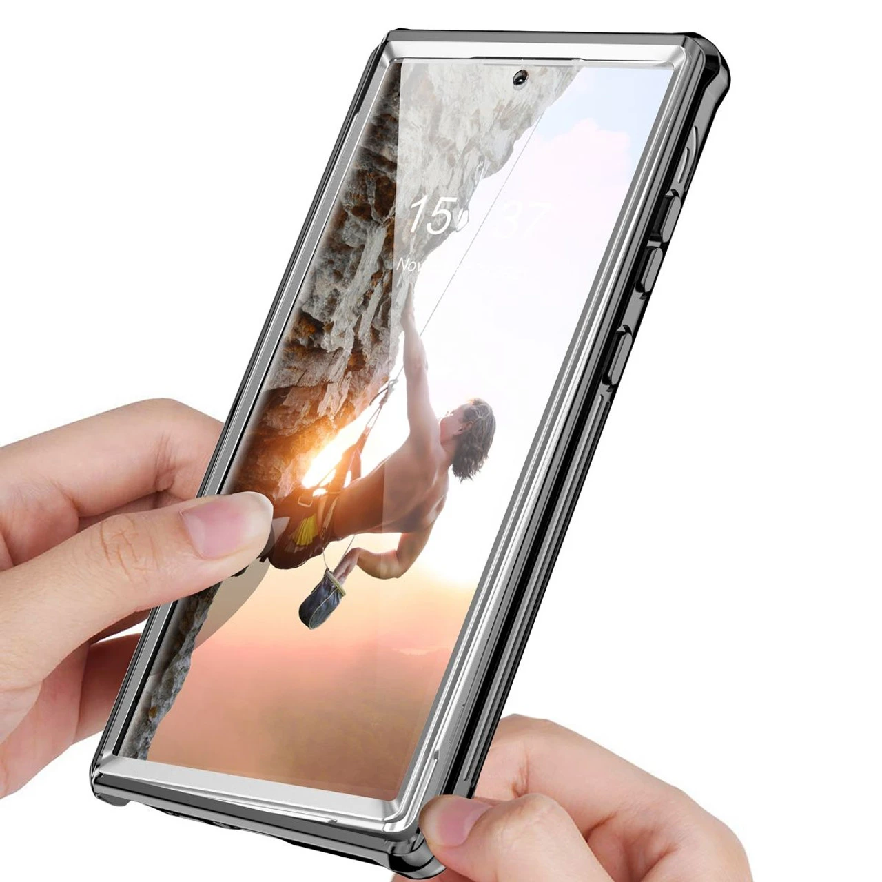 Black Samsung Galaxy S22+ Plus Waterproof Dirtproof Drop Proof Defender Case 5 Black Samsung Galaxy S22+ Plus Waterproof Dirtproof Drop Proof Defender Case - Image 5