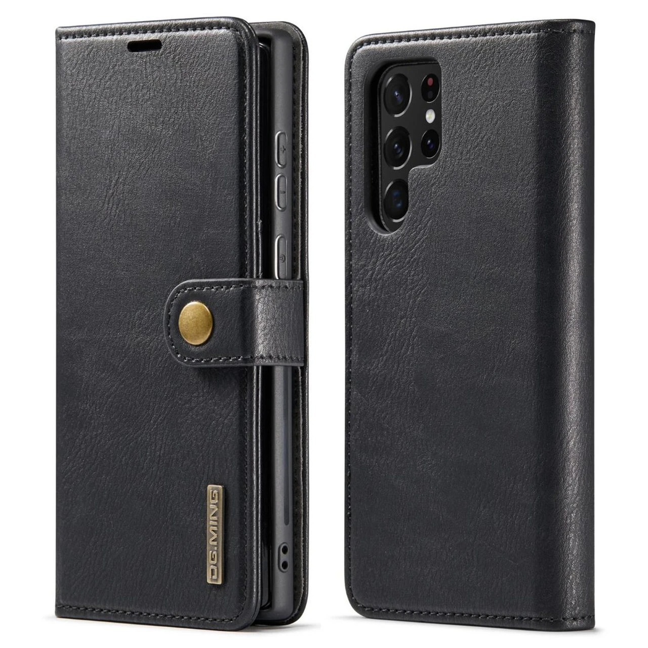 Black Galaxy S22 Ultra DG.Ming 2 In 1 Leather Wallet Removable Magnetic Case 1 Black Galaxy S22 Ultra DG.Ming 2 In 1 Leather Wallet Removable Magnetic Case