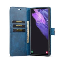 Blue Galaxy S22 Ultra DG.Ming Wallet Removable Magnetic Case With Card Slots -Cheap NewCase Store galaxy s22 ultra dg ming wallet magnetic case blue 4 41217.1701321637