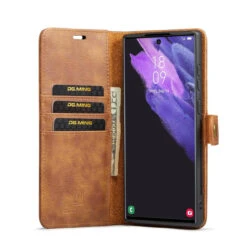 Brown DG.Ming Luxury Leather Wallet With Magnetic Case Cover For Galaxy S22 Ultra -Cheap NewCase Store galaxy s22 ultra dg ming wallet magnetic case brown 4 58921.1701321638