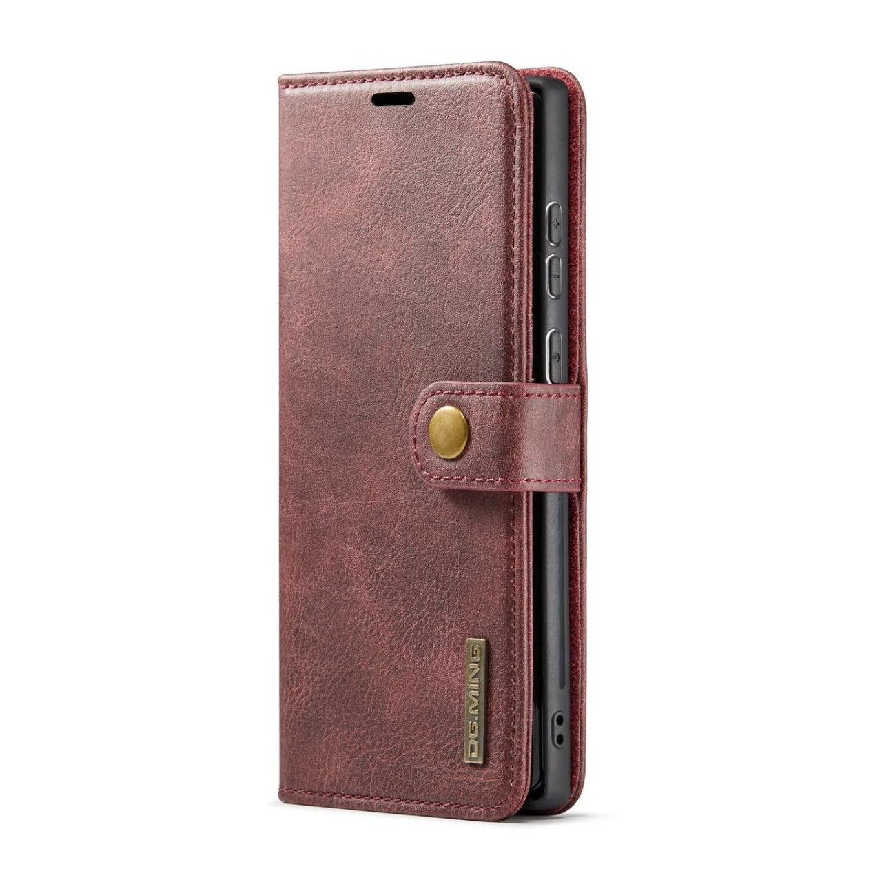 Red DG.Ming Luxury Leather Wallet With Magnetic Case Cover For Galaxy S22 Ultra 2 Red DG.Ming Luxury Leather Wallet With Magnetic Case Cover For Galaxy S22 Ultra - Image 2