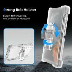Clear Defender Military Holster Case For Samsung Galaxy S22 Ultra -Cheap NewCase Store galaxy s22 ultra military grade defender holster case clear 3 69529.1671017291