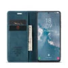 Blue CaseMe Compact Flip Magnetic Wallet Case For Galaxy S23