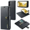 Black DG.Ming M2 Magnetic Shockproof Case Leather Wallet For Galaxy S23