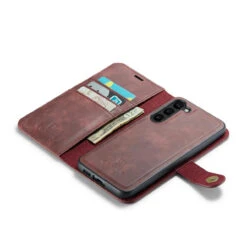 Red Galaxy S23 DG.Ming 2 In 1 Leather Wallet Removable Magnetic Case -Cheap NewCase Store galaxy s23 dg ming wallet magnetic case red 6 00723.1701321647