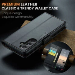 Black CaseMe Butterfly Buckle RFID Anti-theft Case For Galaxy S23 FE -Cheap NewCase Store galaxy s23 fe caseme 023 wallet case black 7 70450.1699319864
