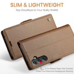 Brown CaseMe Slim Luxury 3 Card Slot Wallet Case For Galaxy S23 FE 10 Brown CaseMe Slim Luxury 3 Card Slot Wallet Case For Galaxy S23 FE -Cheap NewCase Store galaxy s23 fe caseme 023 wallet case brown 3 63451.1699319867