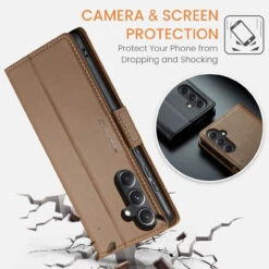Brown CaseMe Slim Luxury 3 Card Slot Wallet Case For Galaxy S23 FE 13 Brown CaseMe Slim Luxury 3 Card Slot Wallet Case For Galaxy S23 FE -Cheap NewCase Store galaxy s23 fe caseme 023 wallet case brown 6 24217.1699319867