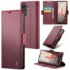 Wine Galaxy S23 FE CaseMe RFID Blocking Wallet Flip Folio Case