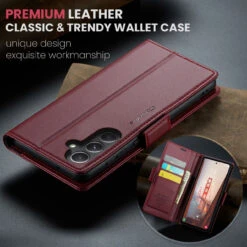 Wine Galaxy S23 FE CaseMe RFID Blocking Wallet Flip Folio Case -Cheap NewCase Store galaxy s23 fe caseme 023 wallet case wine red 7 87514.1699320038