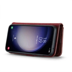 Red DG.Ming Luxury Leather Wallet With Magnetic Case Cover For Galaxy S23 FE -Cheap NewCase Store galaxy s23 fe dg ming wallet magnetic case red 5 74907.1701321654