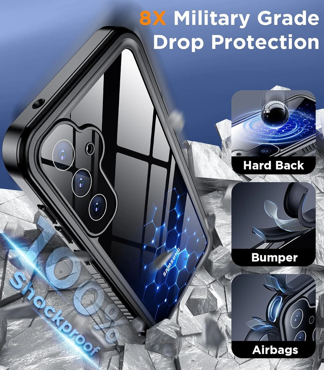 Galaxy S23 FE Waterproof Dirtproof Shockproof Defender Case 3 Galaxy S23 FE Waterproof Dirtproof Shockproof Defender Case - Image 3