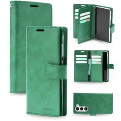 Mint Green Genuine Mercury Mansoor Diary Wallet Case For Galaxy S23