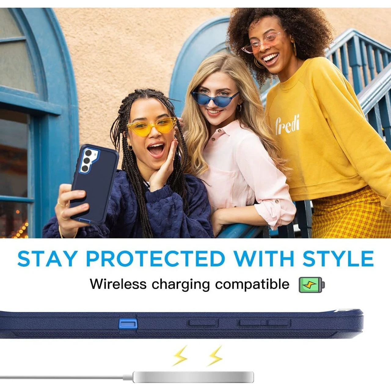 Navy Galaxy S23 Heavy Duty Defender Military Grade Case 2 Navy Galaxy S23 Heavy Duty Defender Military Grade Case - Image 2