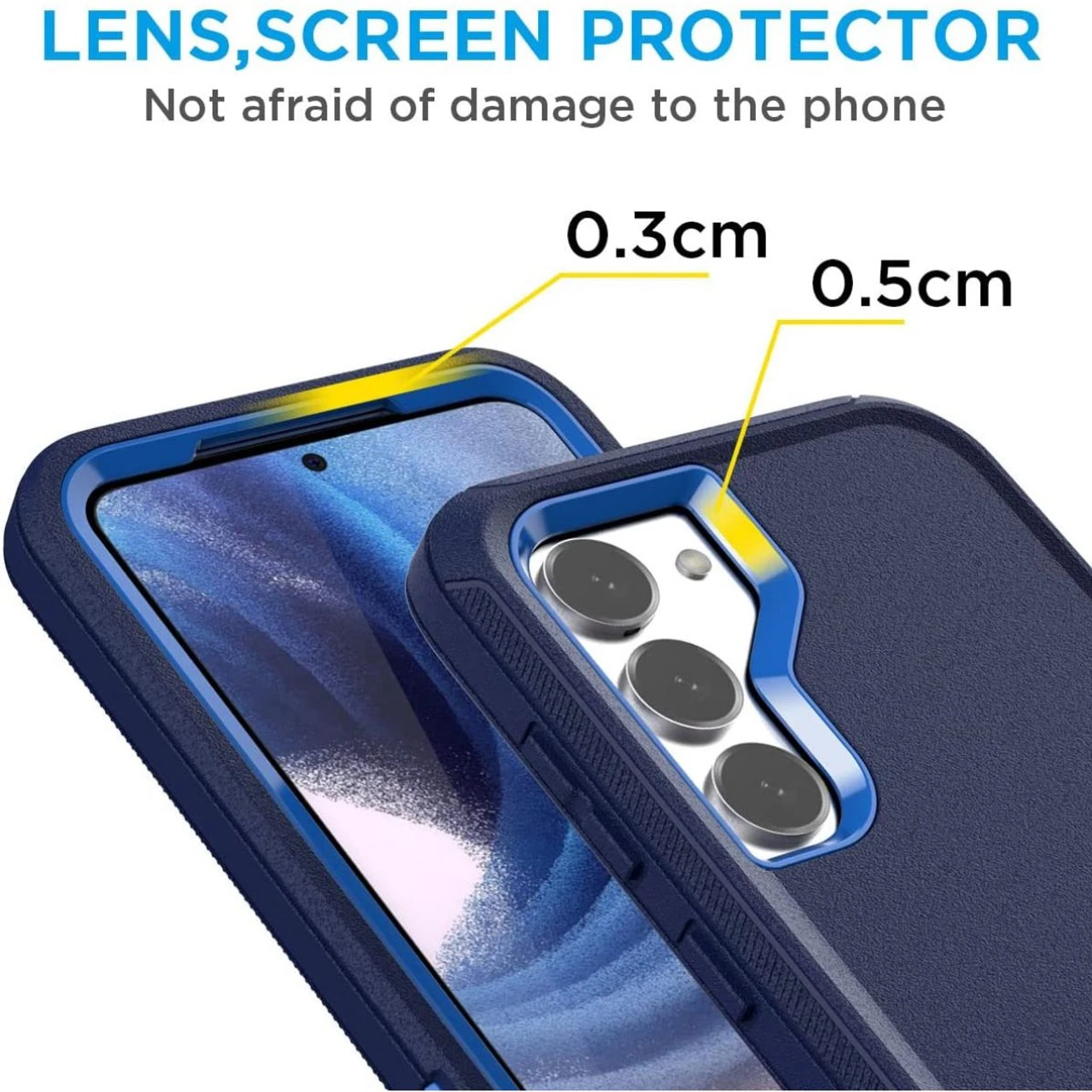 Navy Galaxy S23 Heavy Duty Defender Military Grade Case 3 Navy Galaxy S23 Heavy Duty Defender Military Grade Case - Image 3