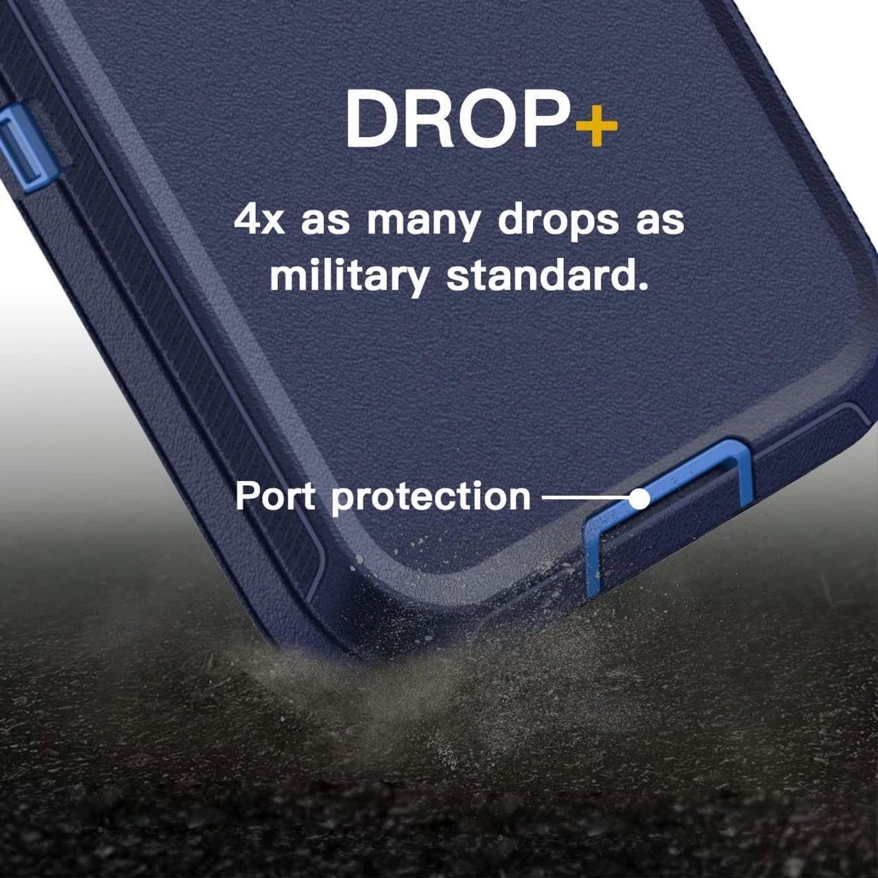 Navy Galaxy S23 Heavy Duty Defender Military Grade Case 4 Navy Galaxy S23 Heavy Duty Defender Military Grade Case - Image 4