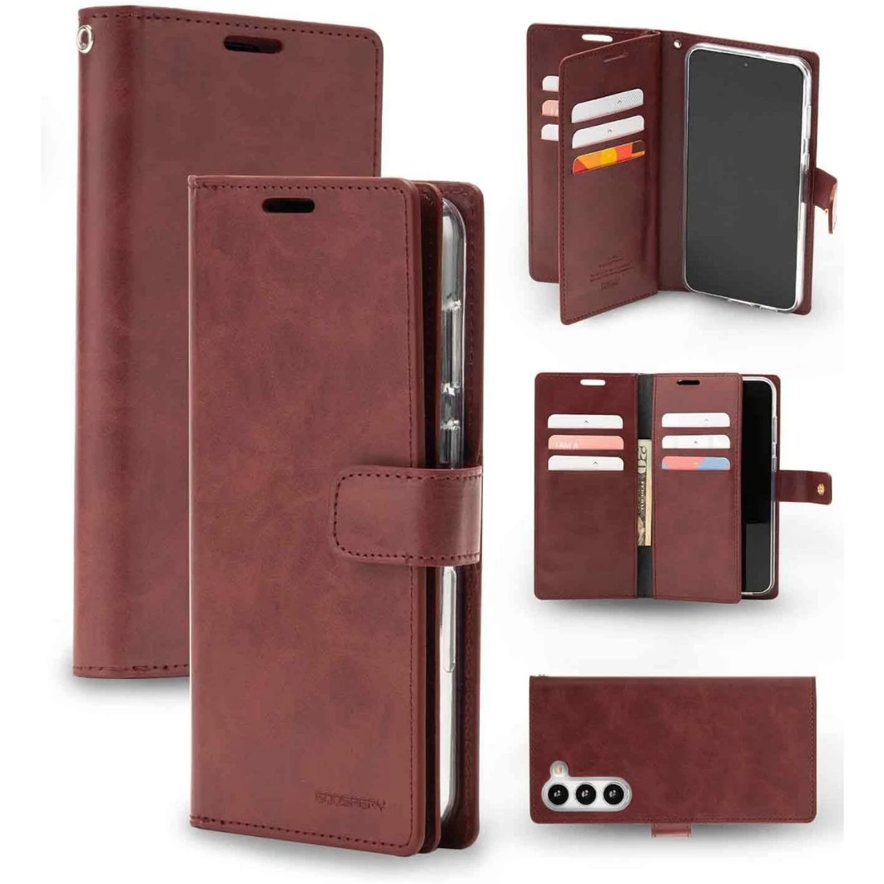 Wine Galaxy S23+ Plus Mercury Mansoor 9 Card Slot Wallet Case 1 Wine Galaxy S23+ Plus Mercury Mansoor 9 Card Slot Wallet Case