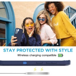 Navy Rugged Shock / Drop Protection Defender Case For Galaxy S23+ Plus -Cheap NewCase Store galaxy s23 plus military grade defender case navy 3 50036.1681277761