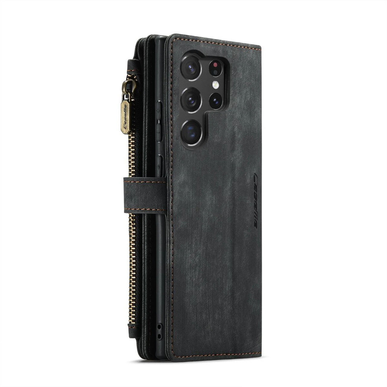 Black CaseMe C30 Wallet Case With Zipper Folio & Wrist Strap For Galaxy S23 Ultra 2 Black CaseMe C30 Wallet Case With Zipper Folio & Wrist Strap For Galaxy S23 Ultra - Image 2