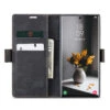 Black CaseMe Compact Flip Wallet Case For Galaxy S23 Ultra
