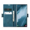 Blue CaseMe Compact Flip Wallet Case For Galaxy S23 Ultra