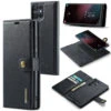Black DG.Ming Wallet Removable Magnetic Case With Card Slots For Galaxy S23 Ultra