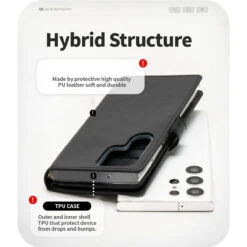 Black Galaxy S23 Ultra Mercury Mansoor Diary Card Holder Wallet -Cheap NewCase Store galaxy s23 ultra mercury mansoor diary wallet black 4 55496.1683783651