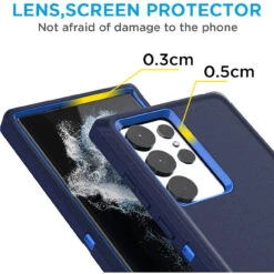 Navy Tradies Military Defender Heavy Duty Case For Galaxy S23 Ultra -Cheap NewCase Store galaxy s23 ultra military grade defender case navy 6 48759.1681277769