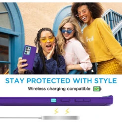 Purple Galaxy S23 Ultra Tough Military Grade Drop Proof Defender Case -Cheap NewCase Store galaxy s23 ultra military grade defender case purple 5 83228.1687413578