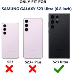 Black Galaxy S23 Ultra Military Full Body Shock Proof Defender Case -Cheap NewCase Store galaxy s23 ultra military grade defender holster case black 4 04153.1684989029