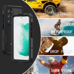 Samsung Galaxy S23 Waterproof Dirtproof Shockproof Defender Case -Cheap NewCase Store galaxy s23 waterproof case black 5 30233.1689224293