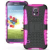 Hot Pink Heavy Duty Hybrid Kickstand Case For Samsung Galaxy S5