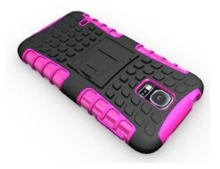 Hot Pink Heavy Duty Hybrid Kickstand Case For Samsung Galaxy S5 -Cheap NewCase Store galaxy s5 hybrid kickstand case pink 3 72775.1648008335