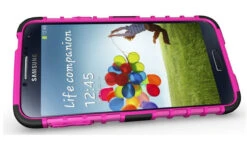 Hot Pink Heavy Duty Hybrid Kickstand Case For Samsung Galaxy S5 -Cheap NewCase Store galaxy s5 hybrid kickstand case pink 4 75290.1648008335