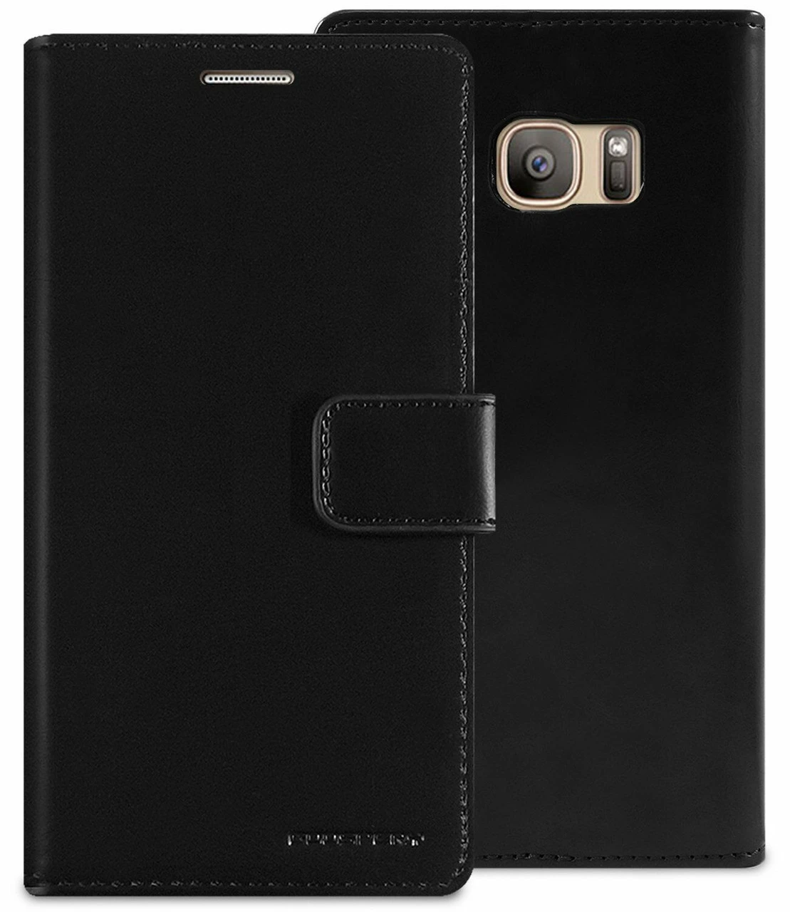 Black Genuine Mercury Mansoor Diary Quality Wallet Case For Galaxy S5 2 Black Genuine Mercury Mansoor Diary Quality Wallet Case For Galaxy S5 - Image 2