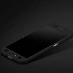 Black Galaxy S6 Full Body Protection Case + Glass Screen Protector -Cheap NewCase Store galaxy s6 360 full protection case black 3 17753.1573616086