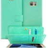 Samsung Galaxy S6 Mercury Mansoor Diary Wallet Case - Mint Green