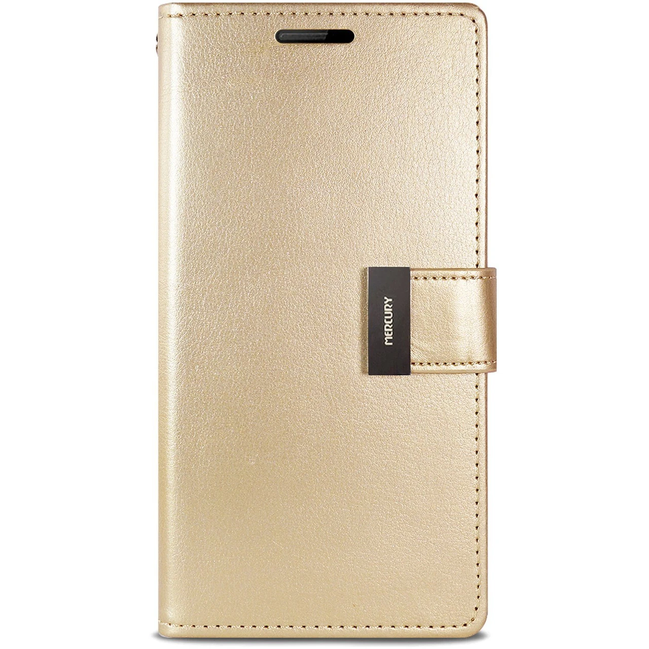 Gold Genuine Mercury Rich Diary Business Wallet Case For Galaxy S6 2 Gold Genuine Mercury Rich Diary Business Wallet Case For Galaxy S6 - Image 2