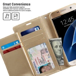 Gold Genuine Mercury Rich Diary Business Wallet Case For Galaxy S6 8 Gold Genuine Mercury Rich Diary Business Wallet Case For Galaxy S6 -Cheap NewCase Store galaxy s6 rich diary gold 4 34535.1687228045