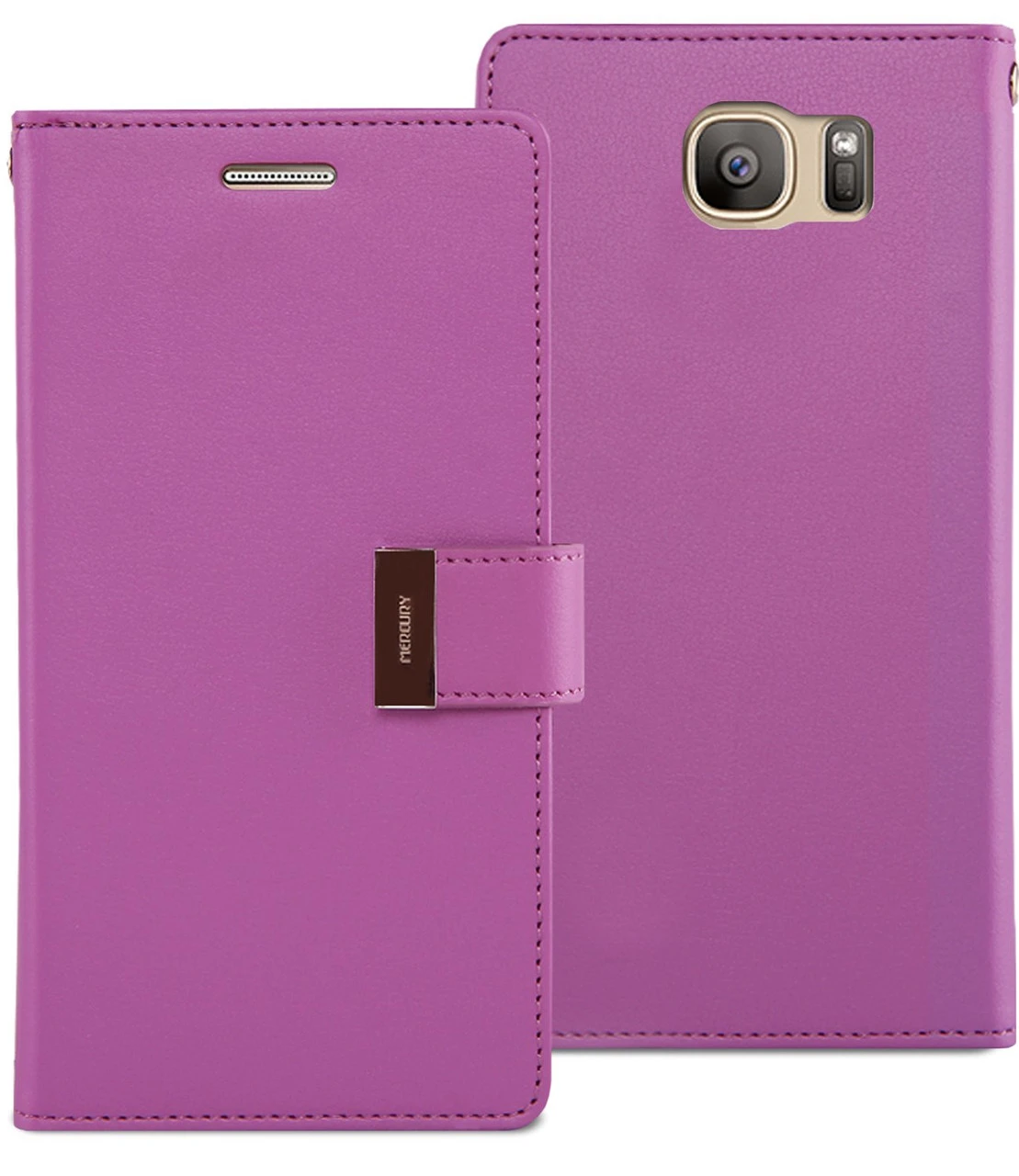 Business Galaxy S6 Genuine Mercury Rich Diary Wallet Case - Purple 1 Business Galaxy S6 Genuine Mercury Rich Diary Wallet Case - Purple